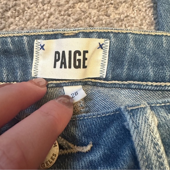 Paige Hoxton Ankle Peg Kayson Distress High Rise Medium Wash Jean - Picture 7 of 8